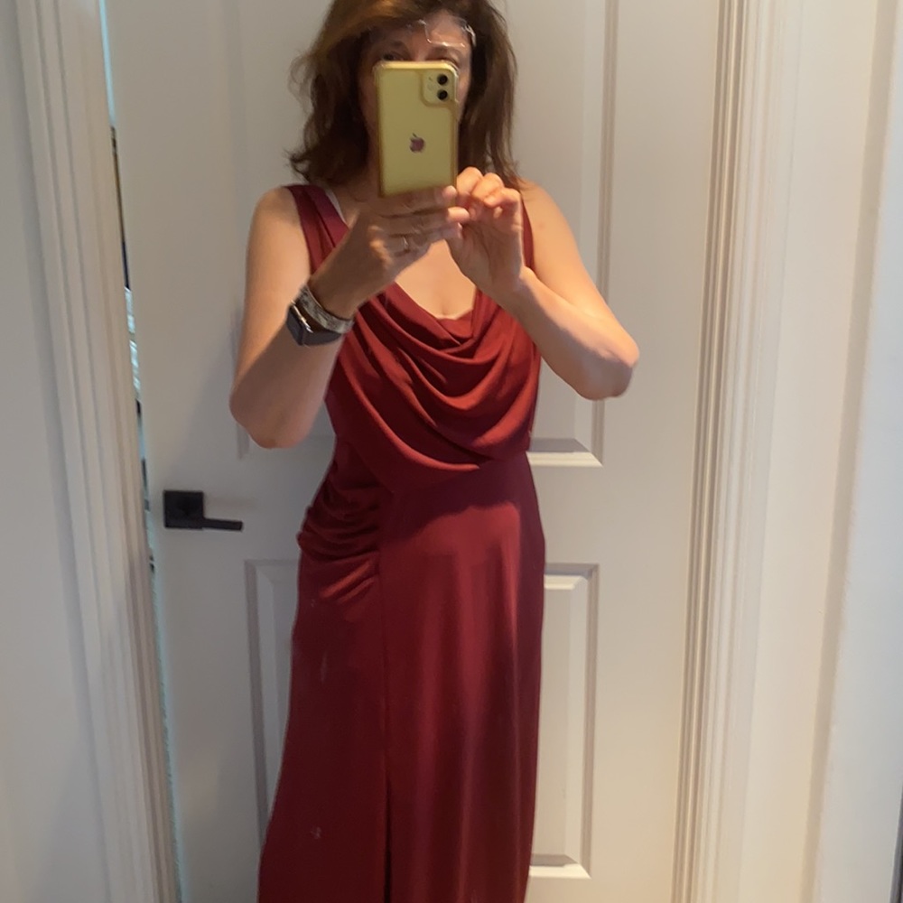 Wine colored evening gown BCBG size L